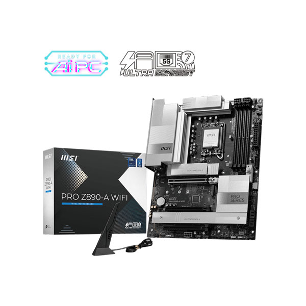 Mainboard MSI PRO Z890-A WIFI (Intel Z890, Socket LGA1851, ATX, 4 khe RAM DDR5)