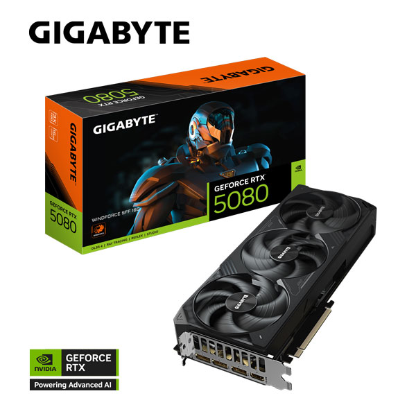 Card màn hình GIGABYTE RTX 5080 WINDFORCE SFF 16G (GV-N5080WF3-16GD)