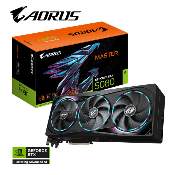 Card màn hình GIGABYTE RTX 5080 MASTER 16G (GV-N5080AORUS M-16GD)