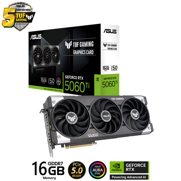Card màn hình ASUS TUF Gaming RTX 5060 Ti 16GB GDDR7