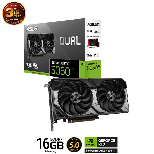 Card màn hình ASUS Dual RTX 5060 Ti 16GB GDDR7