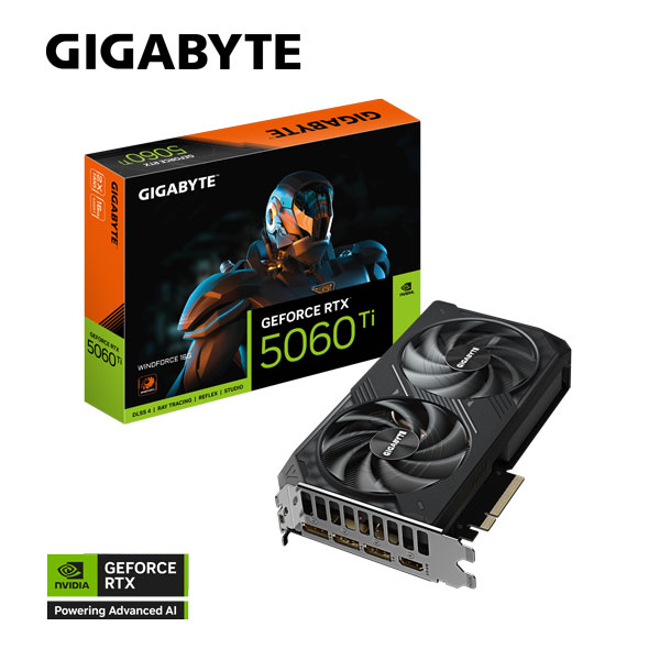 Card màn hình GIGABYTE RTX™ 5060 Ti WINDFORCE 16G (GV-N506TWF2-16GD)