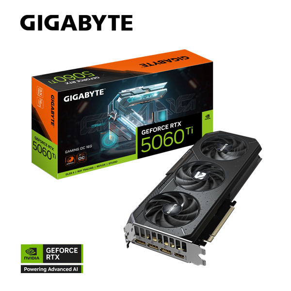 Card màn hình GIGABYTE RTX™ 5060 Ti GAMING OC 16G (GV-N506TGAMING OC-16GD)
