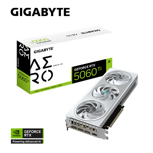 Card màn hình GIGABYTE RTX™ 5060 Ti AERO OC 16G (GV-N506TAERO OC-16GD)