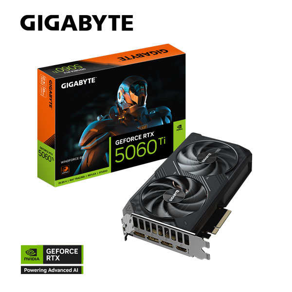 Card màn hình GIGABYTE RTX™ 5060 Ti WINDFORCE 8G (GV-N506TWF2-8GD)