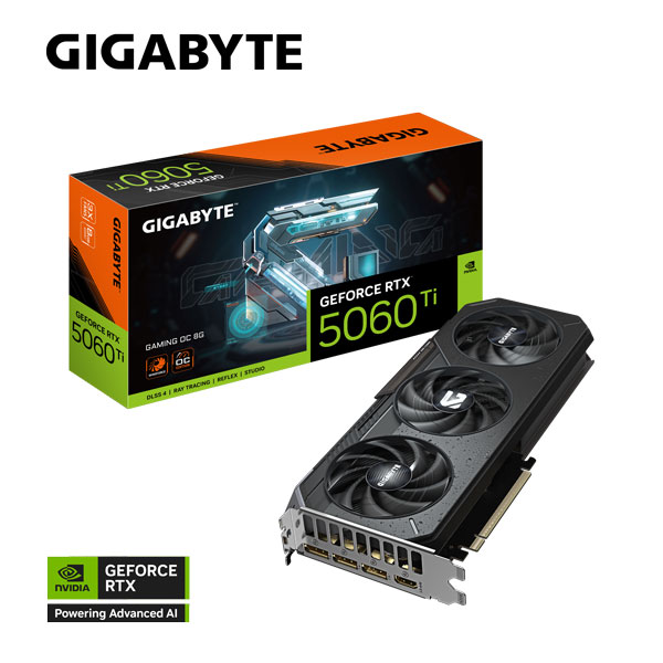 Card màn hình GIGABYTE RTX™ 5060 Ti GAMING OC 8G (GV-N506TGAMING OC-8GD)