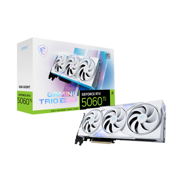 Card màn hình MSI RTX™ 5060 Ti 8G GAMING TRIO OC WHITE