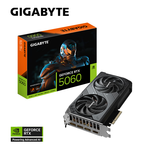 Card màn hình GIGABYTE RTX™ 5060 WINDFORCE OC 8G (N5060WF2OC-8GD)