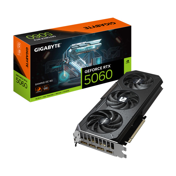 Card màn hình GIGABYTE RTX™ 5060 GAMING OC 8G (GV-N5060GAMING OC-8GD)