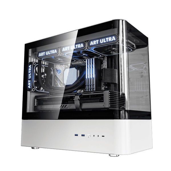 Vỏ Case ART ULTRA HM1 (ATX, Micro ATX, Mini-ITX/ White/ Mặt kính)