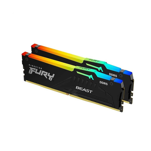 Ram Desktop Kingston Fury Beast Expo RGB 64GB (2x32) DDR5 6000Mhz (KF560C36BBEAK2-64)