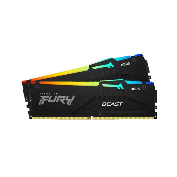 Ram Desktop Kingston Fury Beast Expo RGB 64GB (2x32) DDR5 6000Mhz (KF560C36BBEAK2-64)