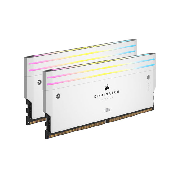 Ram Desktop Corsair Dominator Titanium RGB White 32GB(2x16) DDR5 6000Mhz (CMP32GX5M2B6000C30W)