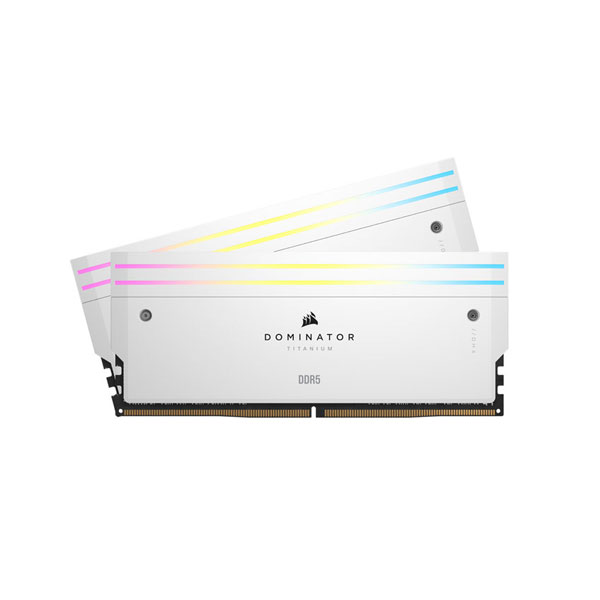 Ram Desktop Corsair Dominator Titanium RGB White 32GB(2x16) DDR5 6000Mhz (CMP32GX5M2B6000C30W)