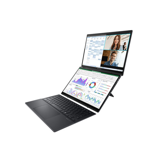 Laptop Asus Zenbook Duo UX8406CA-PZ109WS (Ultra 9 285H/ 32GB RAM/ 1TB SSD/ 14 inch 3K Touch/ 120Hz/ Win 11/ Office/ Gray/ Vỏ nhôm/ Bút)