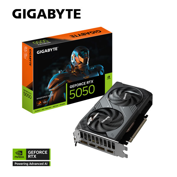 Card màn hình GIGABYTE RTX™ 5050 WINDFORCE OC 8G (GV-N5050WF2OC-8GD)