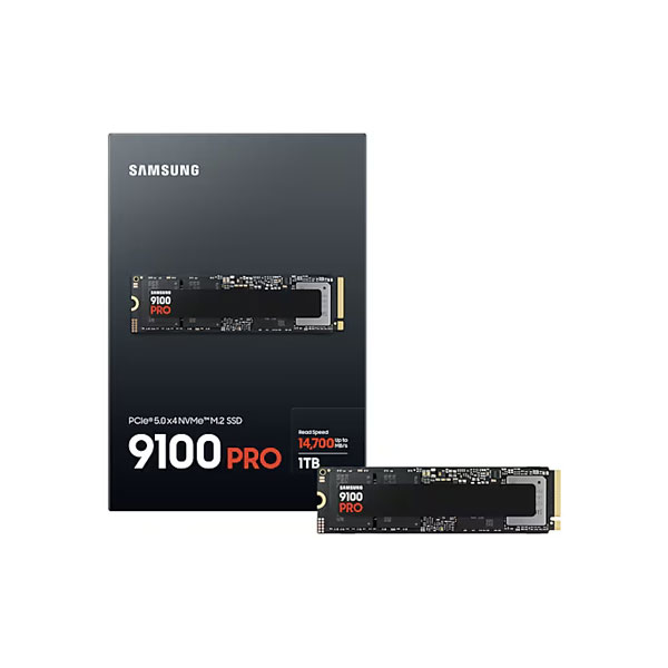 Ổ cứng SSD Samsung 9100 PRO 1TB MZ-VAP1T0BW (NVMe PCIe/ Gen5.0x4 M2.2280/ 14700 MB/s/ 13300MB/s)