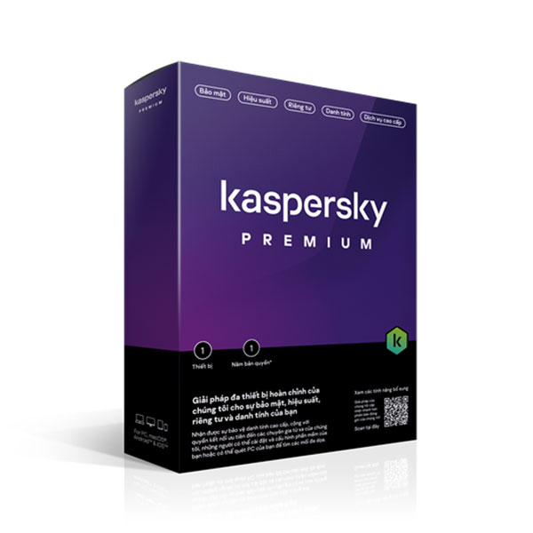 Phần mềm diệt Virus Kaspersky Premium (1 thiết bị/ 12 tháng)