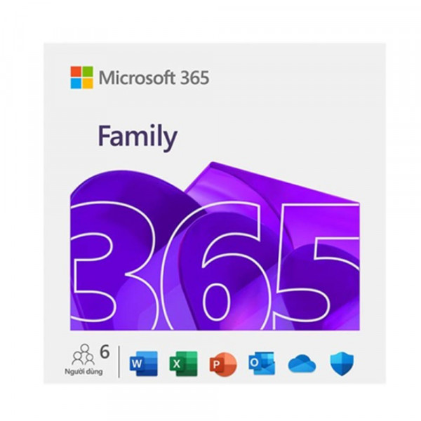 Phần mềm Microsoft Office 365 Family EP2-36878 (6 người/ 5 thiết bị/ người/ 12 tháng)