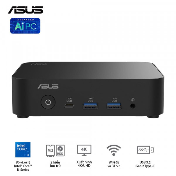 Máy tính mini Asus NUC 14 Essential NUC14MNK150 (Intel N150/ NoOS)
