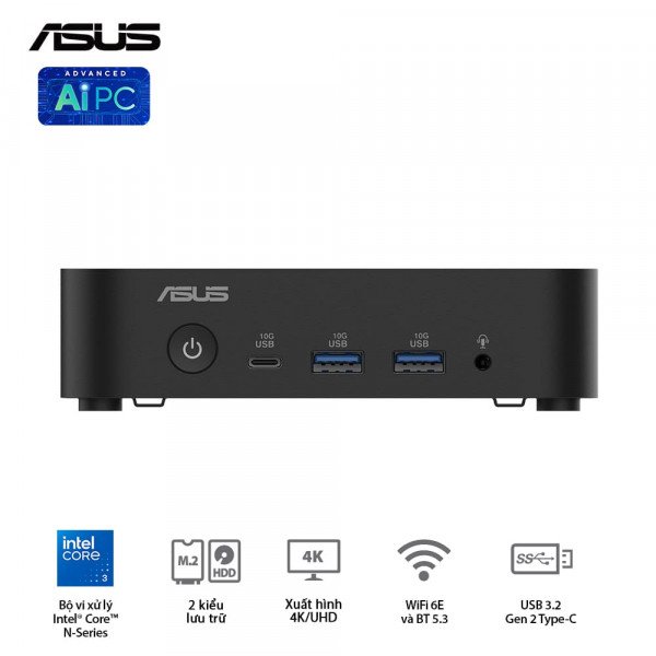 Máy tính mini Asus NUC 14 Essential NUC14MNK150 (Intel N150/ NoOS)