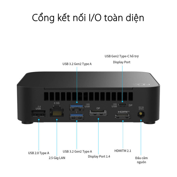 Máy tính mini Asus NUC 14 Essential NUC14MNK150 (Intel N150/ NoOS)