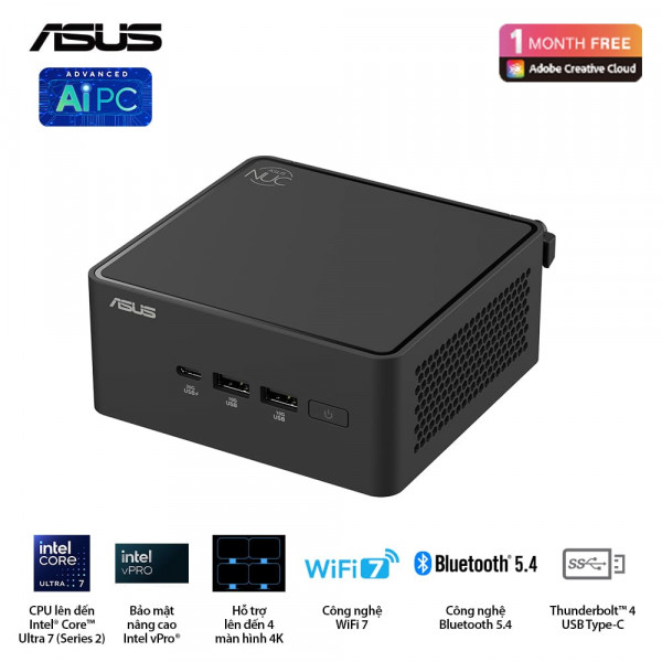 Máy tính mini Asus NUC 15 Pro Tall NUC15CRHU5 (Ultra 5 225H/ NoOS)