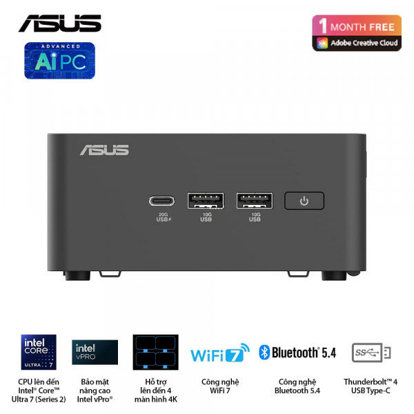 Máy tính mini Asus NUC 15 Pro Tall NUC15CRHU5 (Ultra 5 225H/ NoOS)