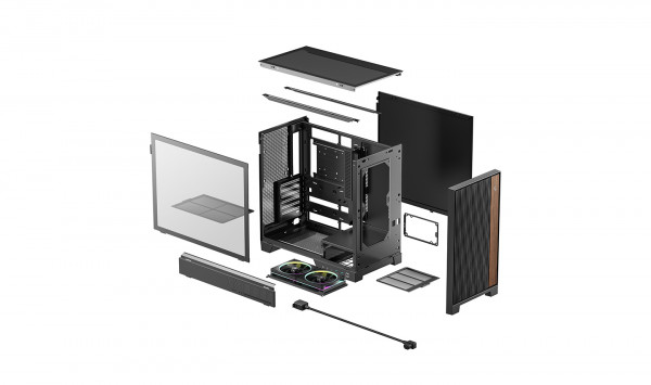 Vỏ Case DeepCool CL600 (Mid Tower/Màu đen/Mặt lưới)