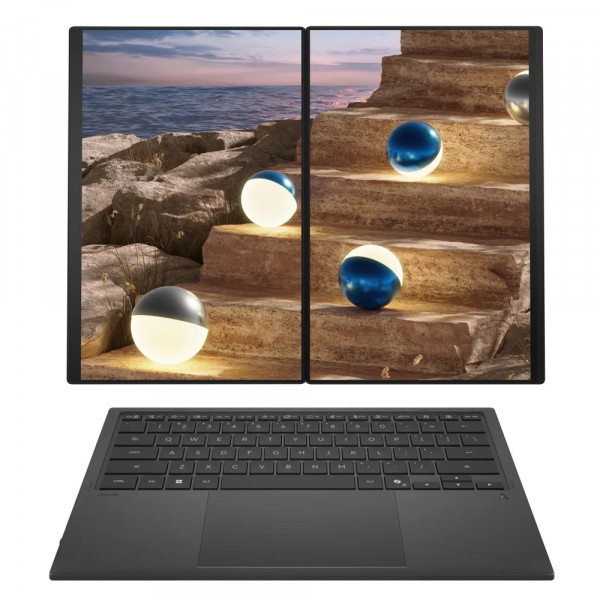 Laptop Asus Zenbook Duo UX8407AA-SN439WS (Ultra X7 358H/ 32GB RAM/ 512GB SSD/ 14 inch 3K Touch/ 144Hz/ Win 11/ Office/ Gray/ Vỏ nhôm/ Bút)