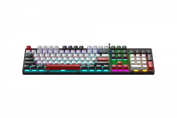 Bàn phím cơ AULA S500 (Red switch/ Đen - Trắng - Đỏ/ USB)