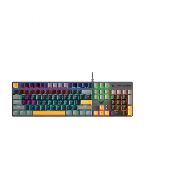 Bàn phím cơ AULA S500 (Blue switch/ Xám - Đen - Vàng/ USB)
