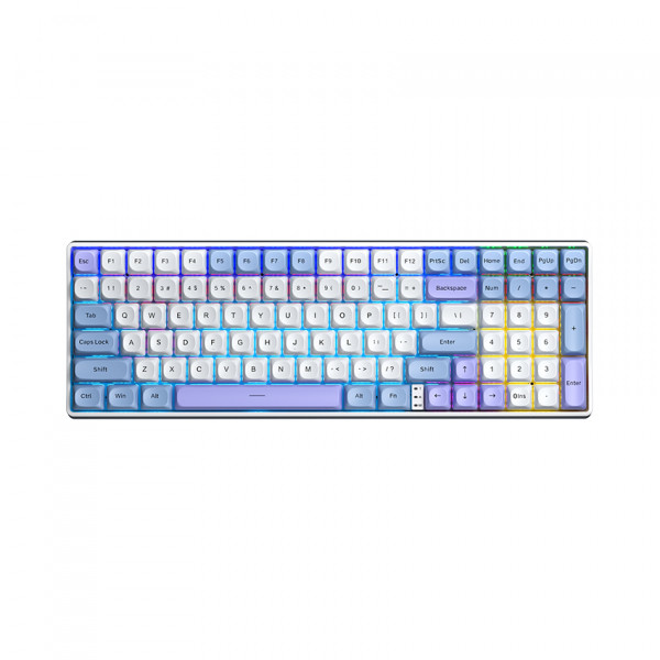 Bàn phím cơ AULA S100 Pro (Red switch/ Xanh dương - Trắng - Tím/ 3 Mode)