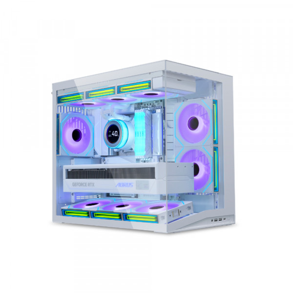 Vỏ Case LIAN-LI O11D mini V2 Flow (ATX, Micro ATX, ITX/ White/ 5 Fan sẵn)