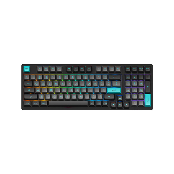 Bàn phím cơ AKKO 3098B Multi-modes Black & Cyan Wireless Akko CS Silver switch